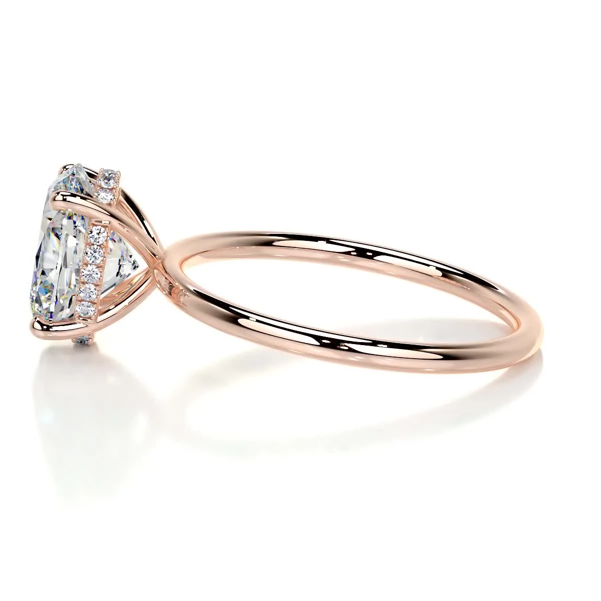 Willow Moissanite & Diamonds Ring -14K Rose Gold